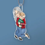 Custom Name Grandma and Grandson Gifts - Personalized Car Ornament