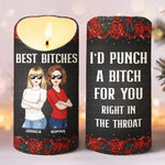 Custom Name Best Bitches Friendship Gifts for Women - Personalized LED Candle