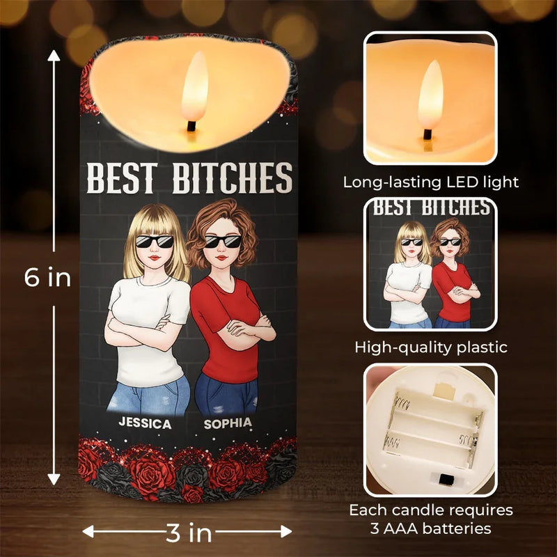 Always Ready To Defend You - Bestie Personalized Custom LED Candle - Gift For Best Friends, BFF, Sisters