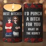 Custom Name Best Bitches Friendship Gifts for Women - Personalized LED Candle
