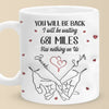 No Distance Is Too Far For Us - Couple Personalized Custom 3D Inflated Effect Printed Mug - Gift For Husband Wife, Anniversary, Long Distance Relationship