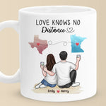 Custom Name Long Distance Couple Gifts - Personalized Mugs