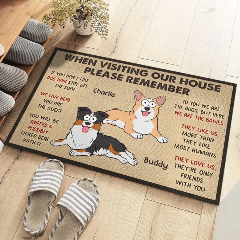 Custom Name Funny Dog Lover Gifts - Personalized Doormat