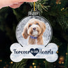 Custom Photo No Longer By Our Side But Forever In Our Hearts - Memorial Personalized Custom Ornament - Acrylic Custom Shaped - Sympathy Gift, Christmas Gift For Pet Owners, Pet Lovers