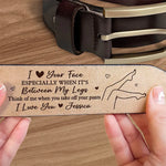 Custom Name Funny Love Message Gifts for Him - Personalized Engraved Leather Belt