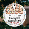 Annoying Each Other And Still Going Strong - Couple Personalized Custom 3D Inflated Effect Printed Ornament - Acrylic, Ceramic Round Shaped - Christmas Gift For Husband Wife, Anniversary