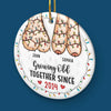Annoying Each Other And Still Going Strong - Couple Personalized Custom 3D Inflated Effect Printed Ornament - Acrylic, Ceramic Round Shaped - Christmas Gift For Husband Wife, Anniversary