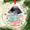 Custom Photo Next Christmas I'll Be Snuggled Up In Your Arms - Family Personalized Custom Circle Glass Ornament - Christmas Gift For Baby Kids, Newborn Baby