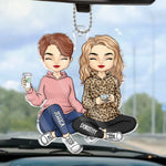 Custom Name Best Friend Gifts for Women - Personalized Car Ornament