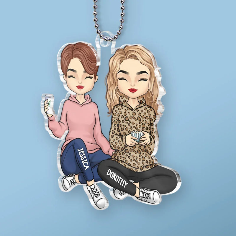 Custom Name Best Friend Gifts for Women - Personalized Car Ornament