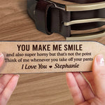 Custom Funny Romantic Gifts for Couples - Personalized Engraved Leather Belt