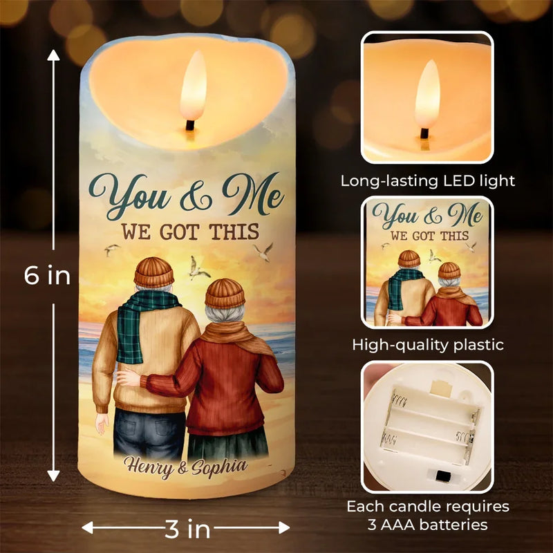 Our Lives Together - Couple Personalized Custom LED Candle - Gift For Husband Wife, Anniversary