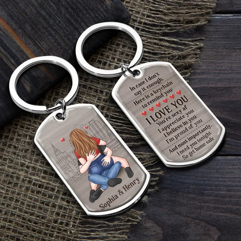 A Keychain To Remind You, I Love You - Couple Personalized Custom Keychain - Upload Image, Christmas Gift For Husband Wife, Anniversary