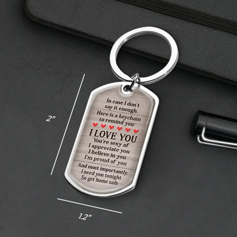A Keychain To Remind You, I Love You - Couple Personalized Custom Keychain - Upload Image, Christmas Gift For Husband Wife, Anniversary