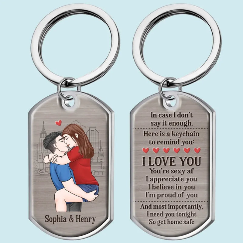 I Appreciate You, I Believe In You - Couple Personalized Custom Keychain - Christmas Gift For Husband Wife, Anniversary