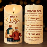 Custom Name Romantic Gifts for Wife - Personalized LED Candle