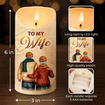 Custom Name Romantic Gifts for Wife - Personalized LED Candle