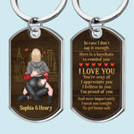 Custom Name Couple Love Gifts - Personalized Keychain