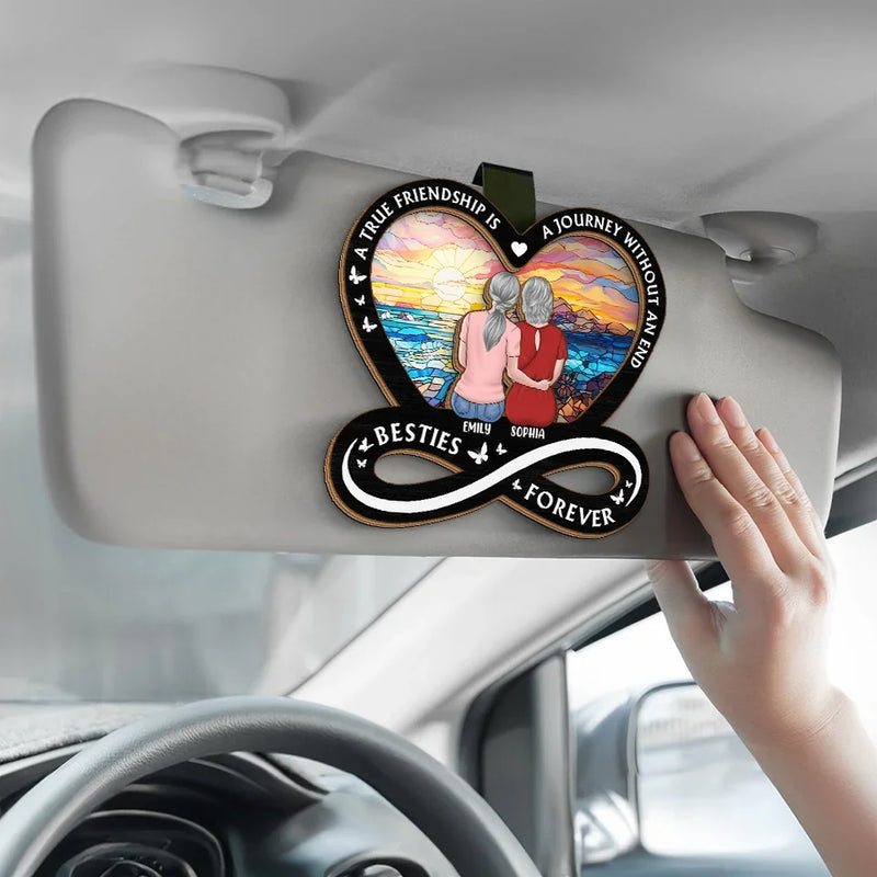 Custom Name Best Friend Gifts - Personalized Car Visor Clip