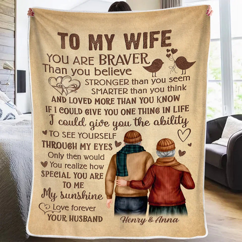 Custom Name Romantic Wife Gifts - Personalized Blanket