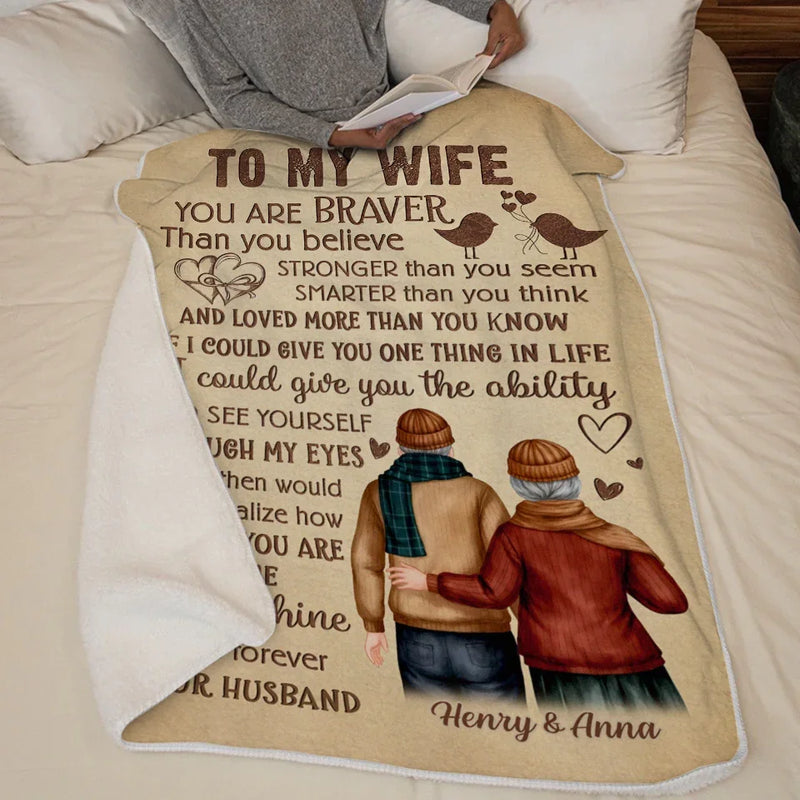 Custom Name Romantic Wife Gifts - Personalized Blanket