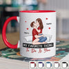 Together Is My Favorite Place To Be - Couple Personalized Custom Accent Mug - Gift For Husband Wife, Anniversary