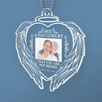 Custom Photo Memorial Angel Couple Gifts - Personalized Car Ornament