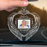 Custom Photo Memorial Angel Couple Gifts - Personalized Car Ornament