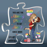 Custom Name Lesbian Couple Love Gifts - Personalized Shaped Acrylic Plaque