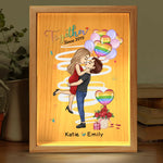 Custom Name Rainbow Love Gifts for Couples - Personalized Frame Light Box