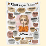 Custom Name Christian Bible Verse Gifts for Girls - Personalized Blanket