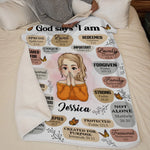 Custom Name Christian Bible Verse Gifts for Girls - Personalized Blanket