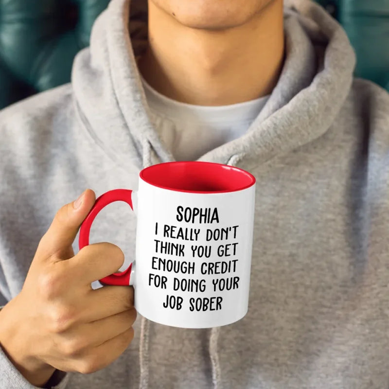 Custom Name Funny Work Gifts - Personalized Accent Mugs