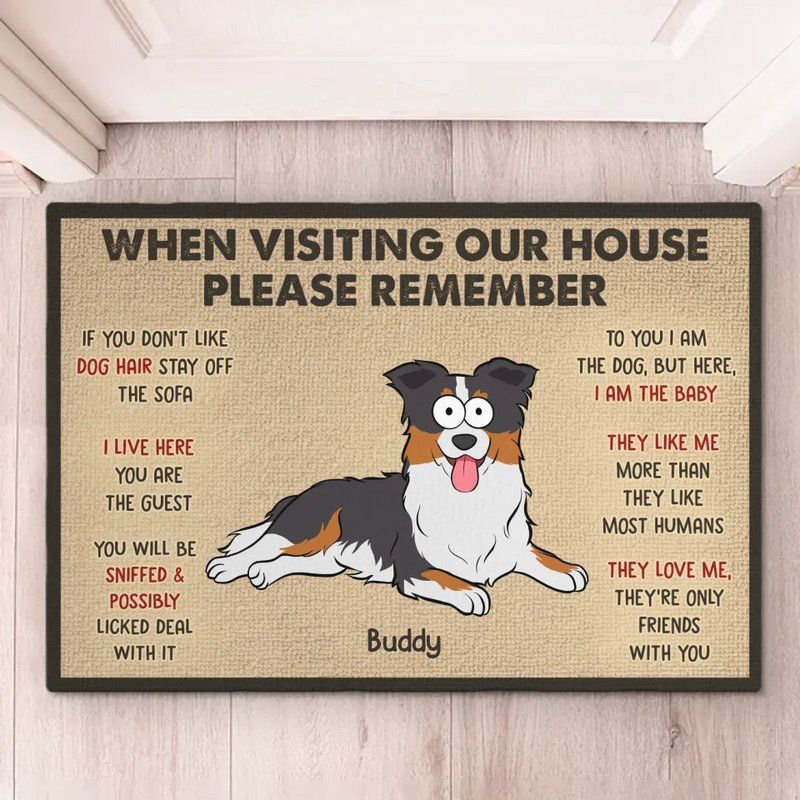 Custom Name Funny Dog Lover Gifts - Personalized Doormat