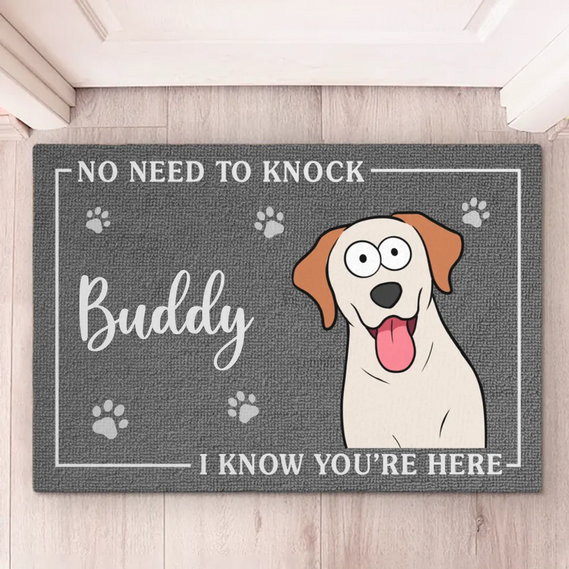 Custom Pet Name Funny Welcome Decor - Personalized Doormat
