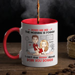 Custom Funny Name Doggy Pun Gifts for Couples - Personalized Accent Mugs