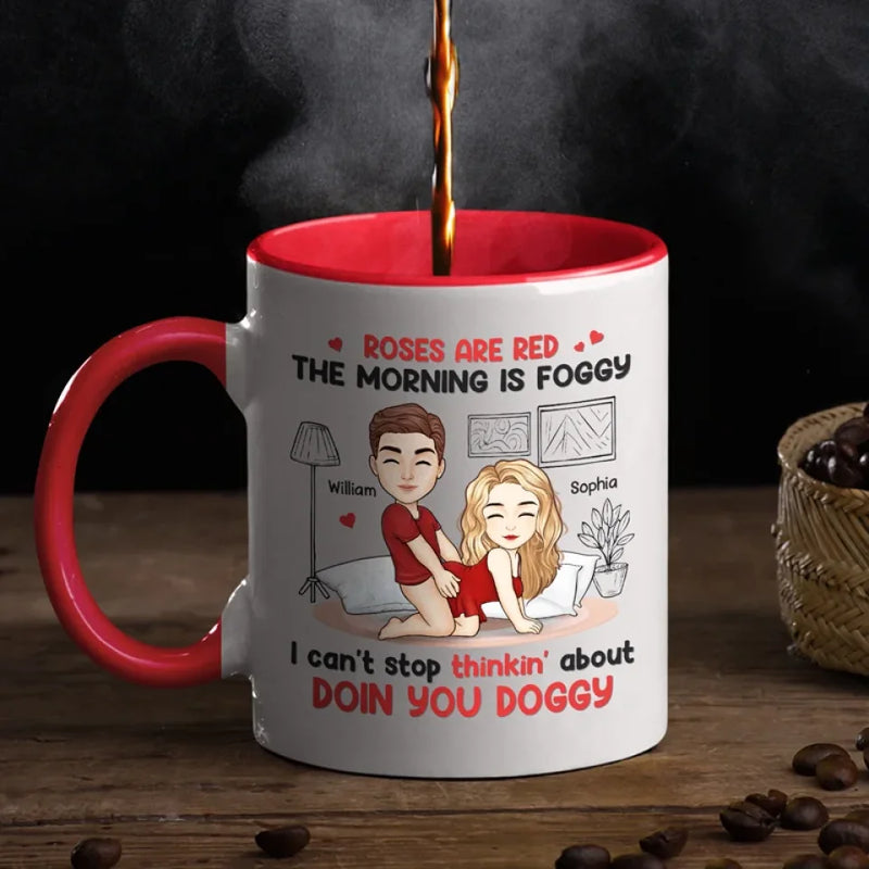 I'm Naughty But You Like It - Couple Personalized Custom Accent Mug - Gift For Husband Wife, Anniversary