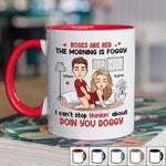 Custom Funny Name Doggy Pun Gifts for Couples - Personalized Accent Mugs