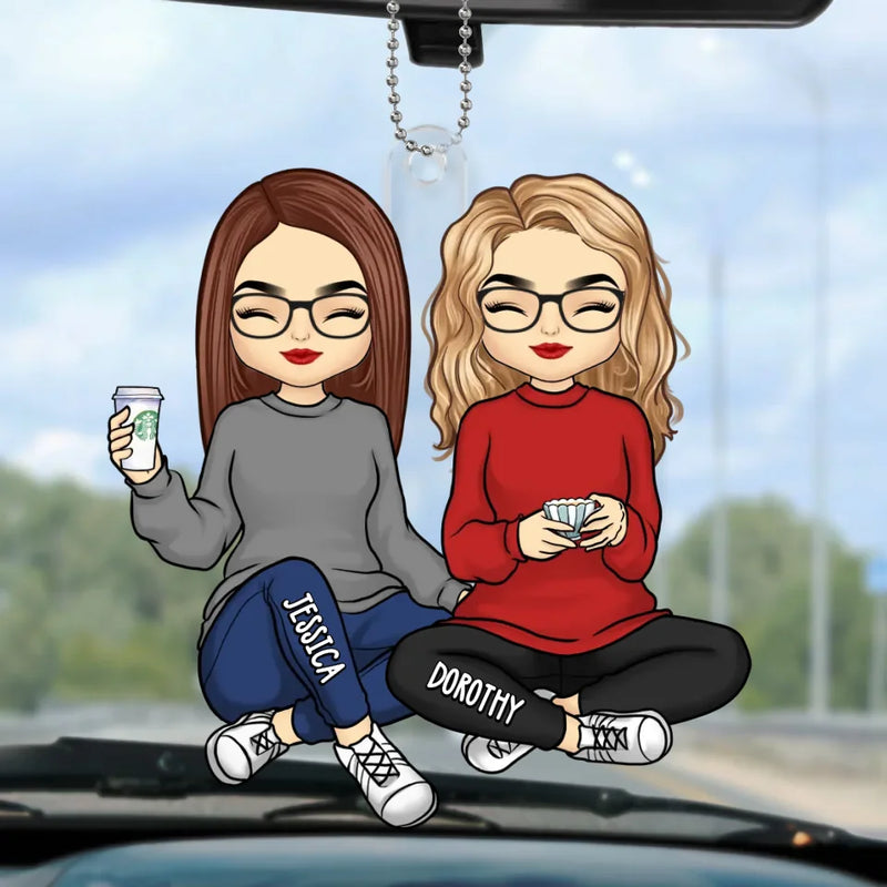 Custom Name Best Friend Gifts for Women - Personalized Car Ornament