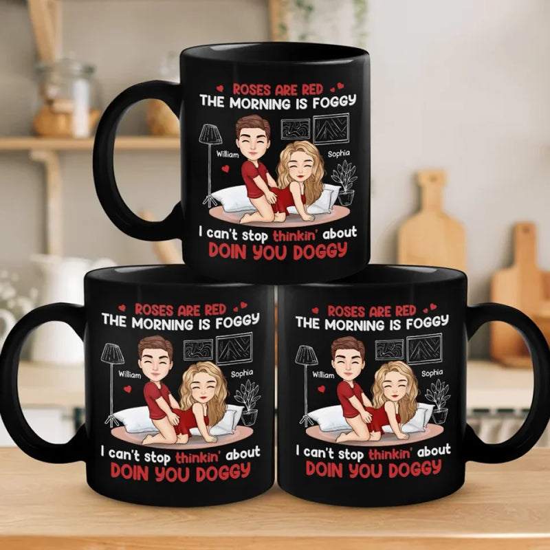 All My Love Is For You - Couple Personalized Custom Black Mug - Gift For Husband Wife, Anniversary