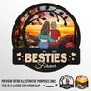 Crazy Friends, Amazing Memories - Bestie Personalized Custom Car Visor Clip - Gift For Best Friends, BFF, Sisters