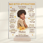 Custom Bad Bitch Affirmation Gifts for Women - Personalized Acrylic Plaque