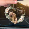Custom Photo Drive Safe, My Heart Rides With You - Couple Personalized Custom Car Ornament - Acrylic Custom Shaped - Gift For Husband Wife, Anniversary