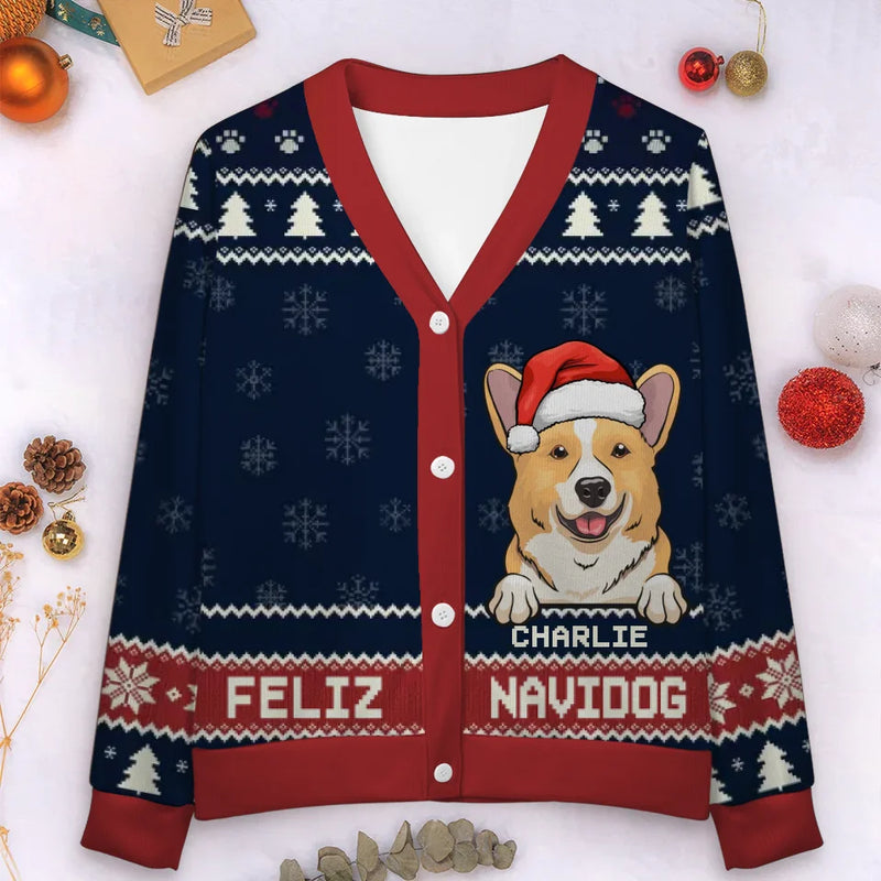 Furry Love Makes Christmas Complete - Dog & Cat Personalized Custom Ugly Christmas Cardigan - Christmas Gift For Pet Owners, Pet Lovers