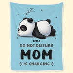 Custom Name Sleepy Sloth Mom Gifts - Personalized Blanket