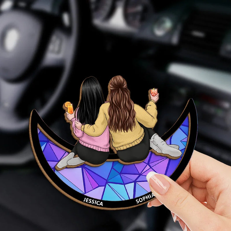 Friends Who Slay - Bestie Personalized Custom Car Visor Clip - Gift For Best Friends, BFF, Sisters