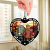 God Blessed The Broken Road - Couple Personalized Window Hanging Suncatcher Ornament - Gift For Husband Wife, Anniversary
