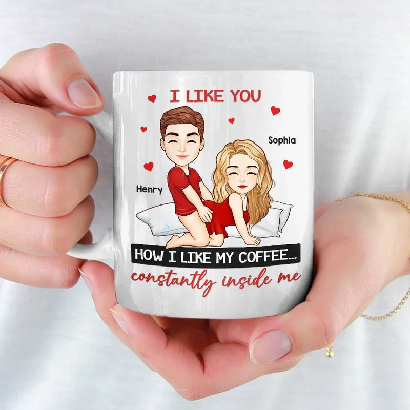 Custom Name Flirty Couple Coffee Gifts - Personalized Mugs