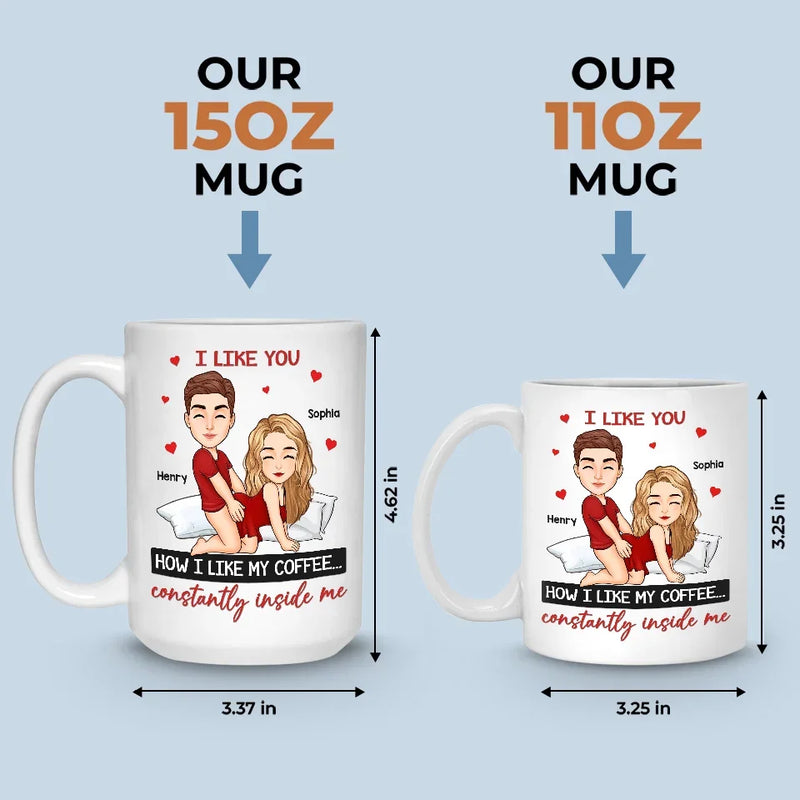 Custom Name Flirty Couple Coffee Gifts - Personalized Mugs