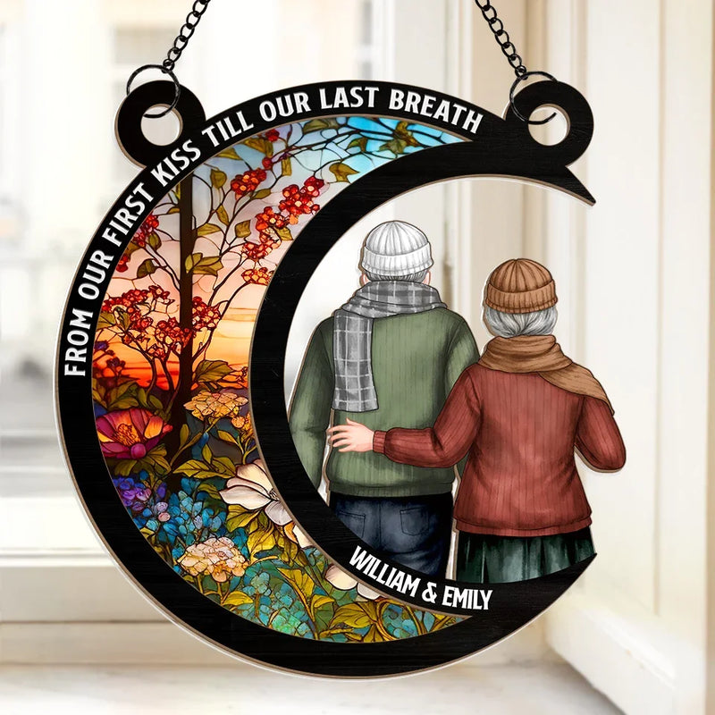 You Are My Eternal Lover - Couple Personalized Window Hanging Suncatcher Ornament - Gift For Husband Wife, Anniversary